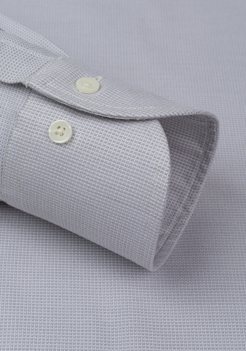 Twilight Grey Checked Dobby Shirt