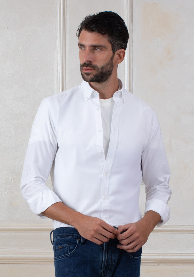 Ghost White Heavy Oxford Shirt