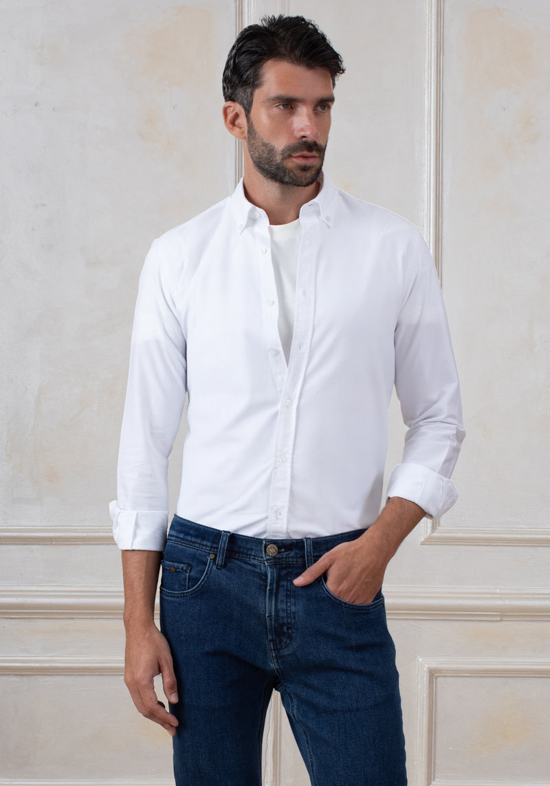 Ghost White Heavy Oxford Shirt