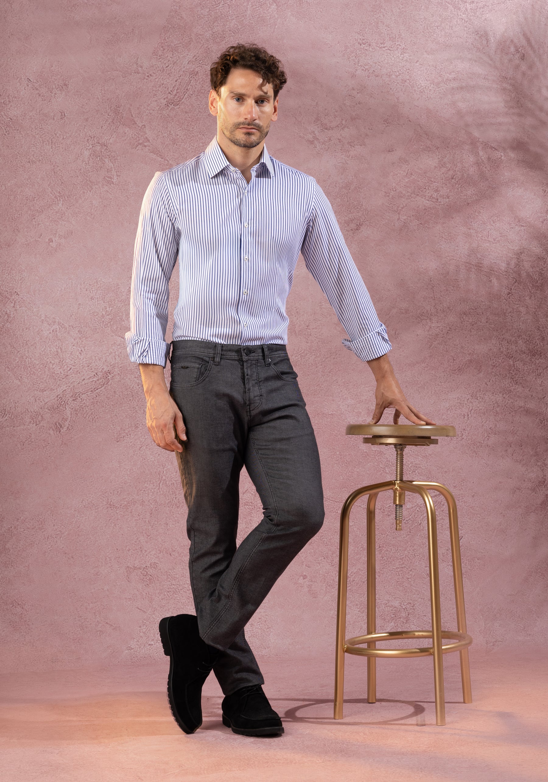 Imperial Blue Stripe Poplin Shirt