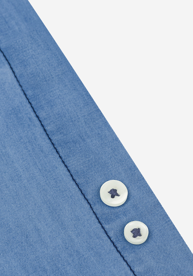 Soft Blue Washed Denim Shirt