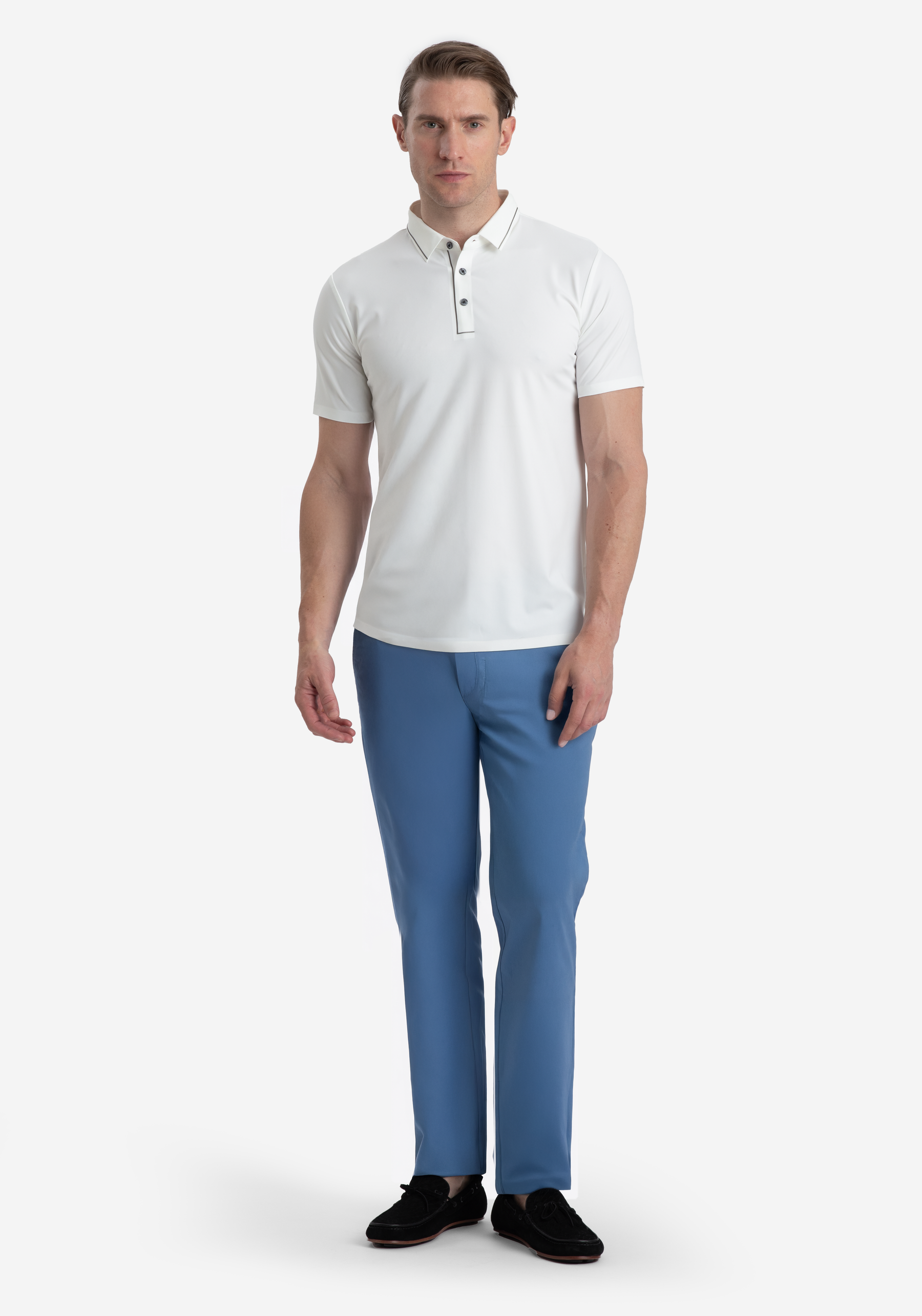 Pearl White Aero-Hybrid Polo Shirt