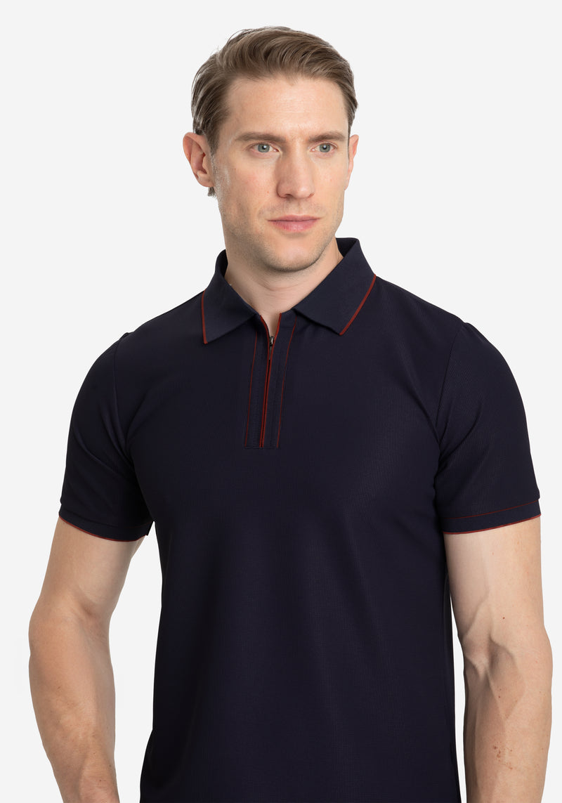 Crimson Navy Aero-Hybrid Polo Shirt