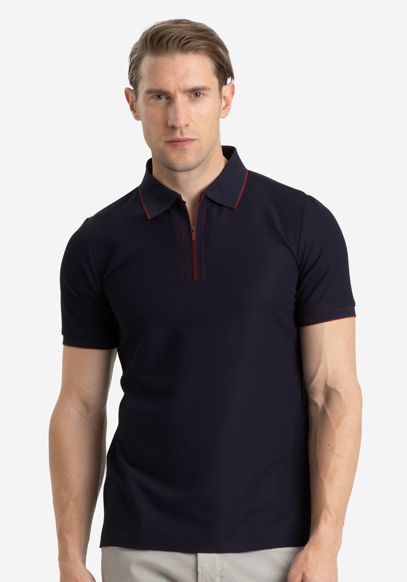 Crimson Navy Aero-Hybrid Polo Shirt