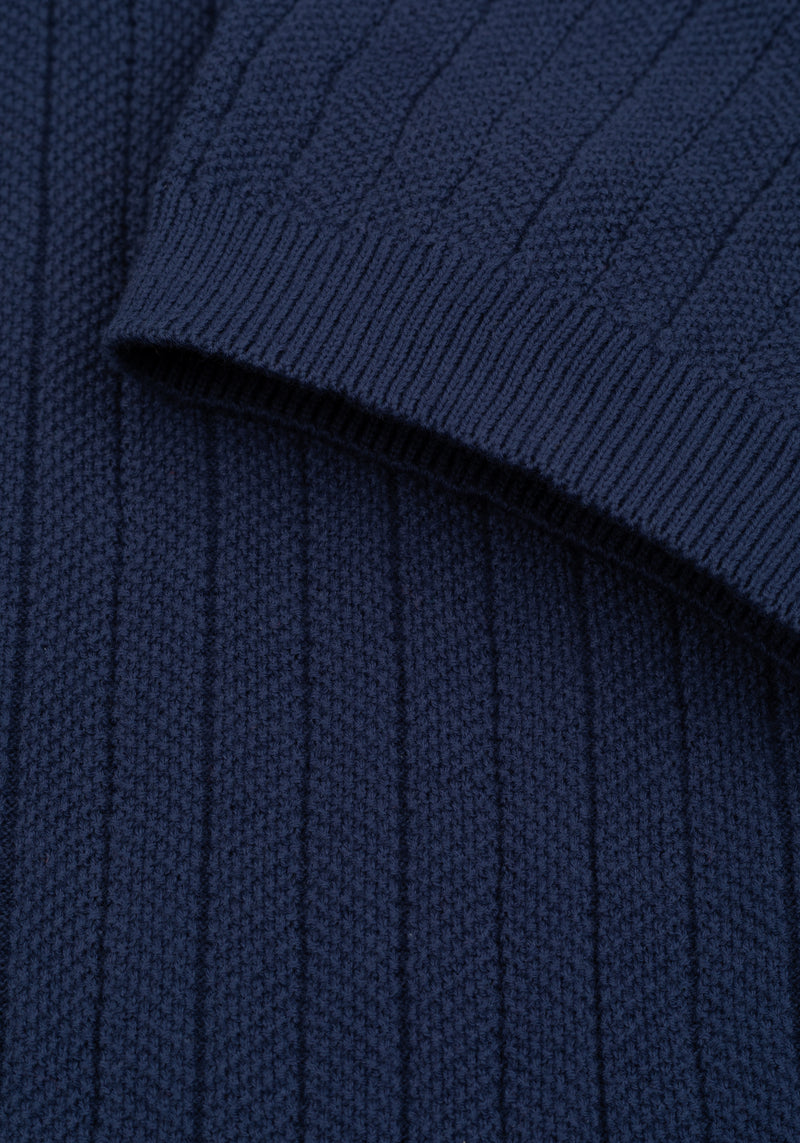Admiral Blue Knitted Polo Shirt