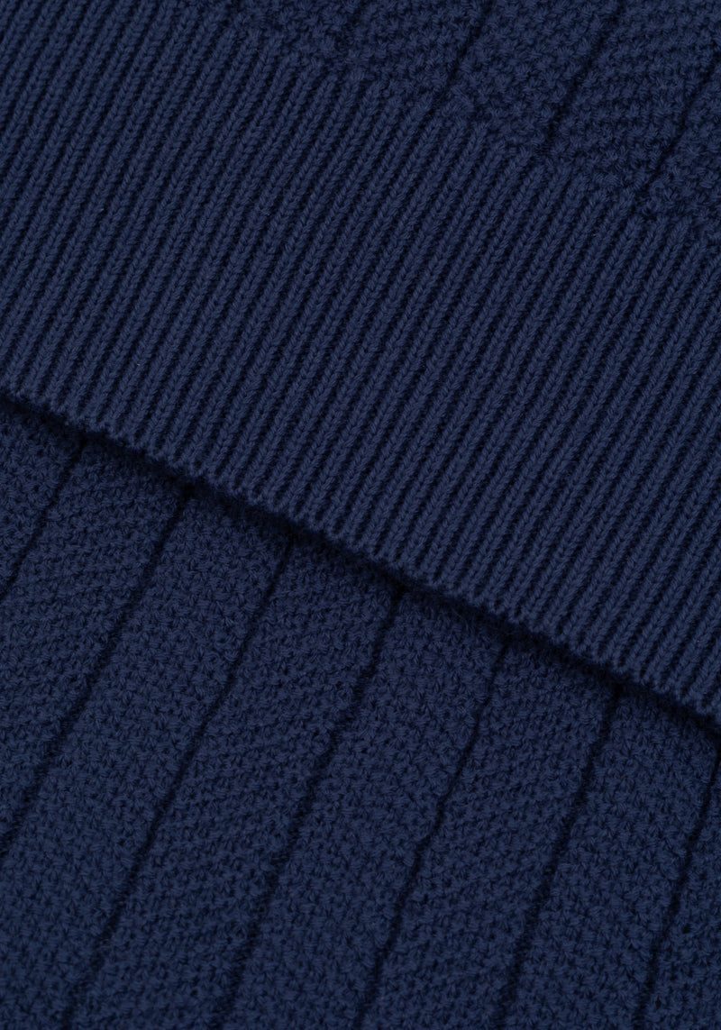Admiral Blue Knitted Polo Shirt