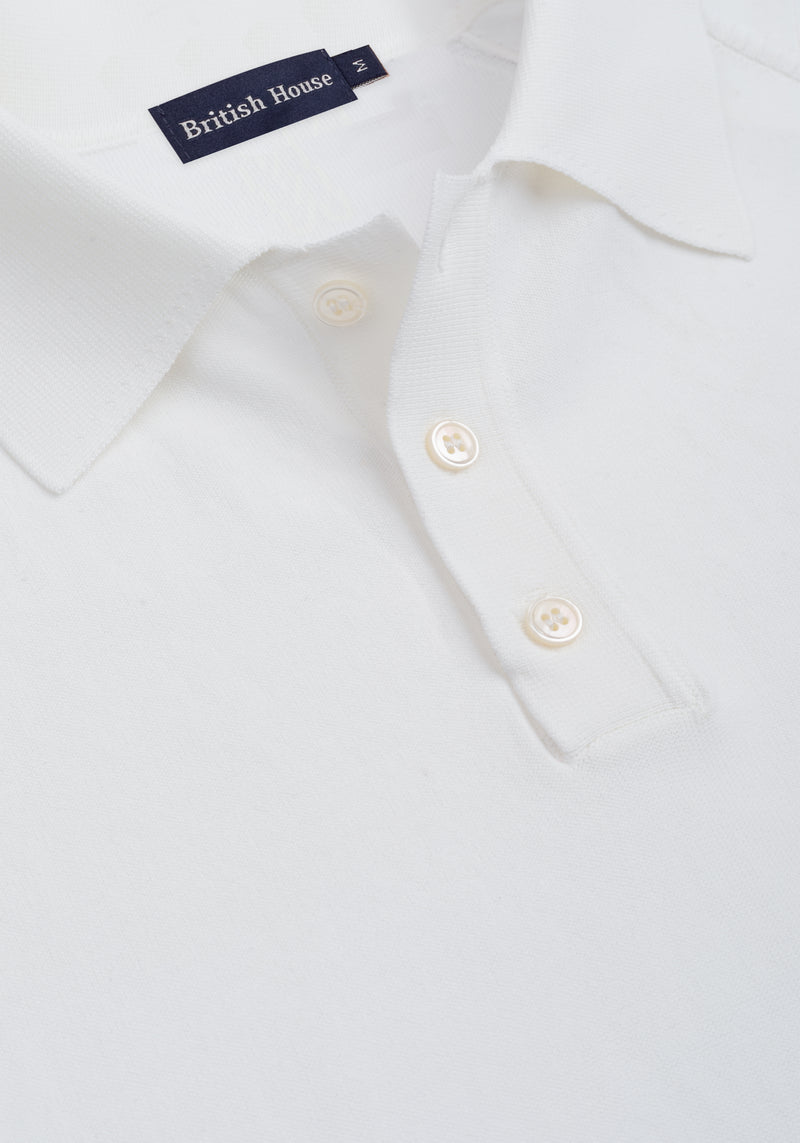 Dune White Polyamide Knitted Polo Shirt