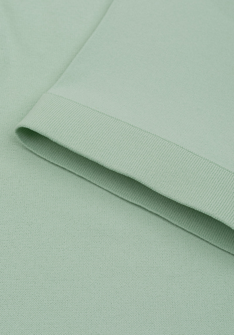 Willow Green Polyamide Knitted Polo Shirt