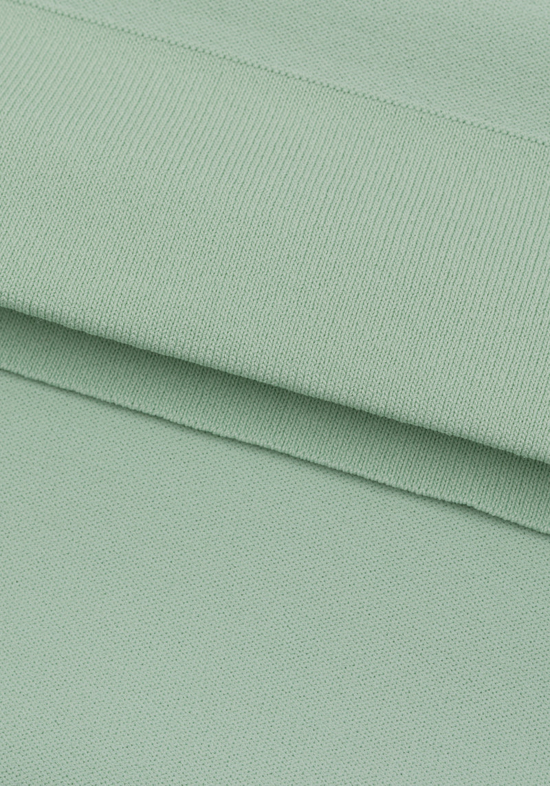 Willow Green Polyamide Knitted Polo Shirt