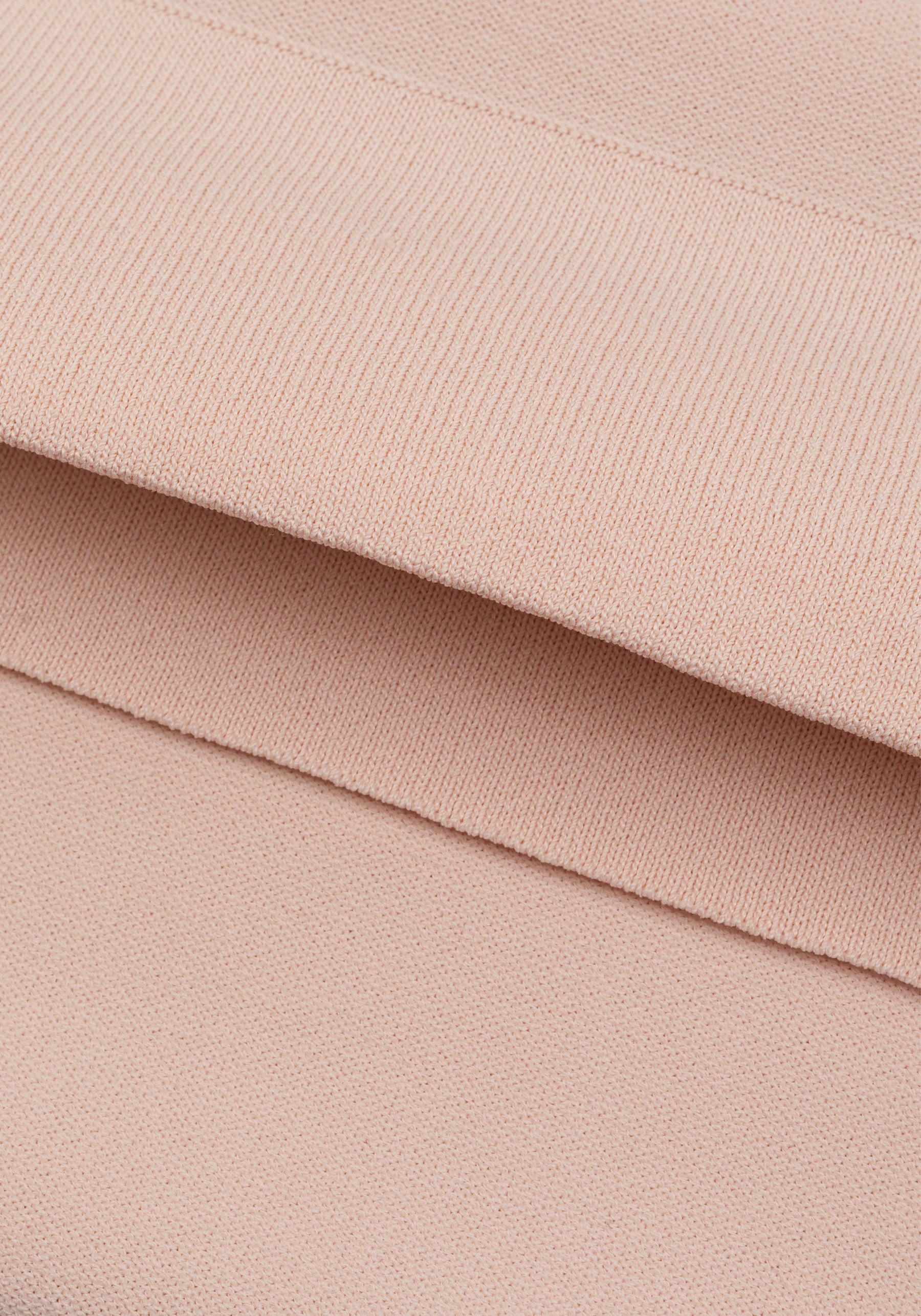 Pale Rose Polyamide Knitted Polo Shirt