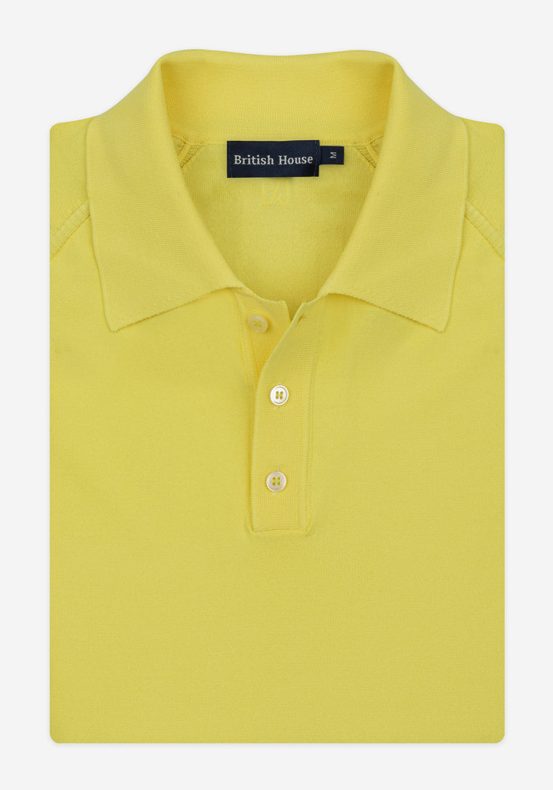 Flare Yellow Polyamide Knitted Polo Shirt