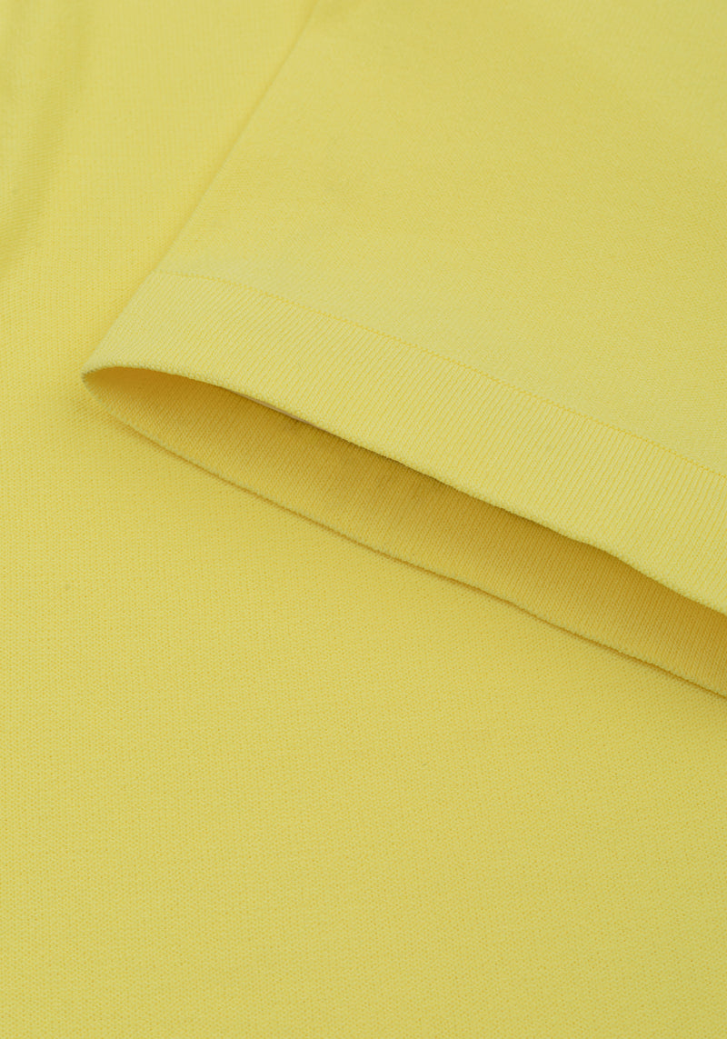Flare Yellow Polyamide Knitted Polo Shirt