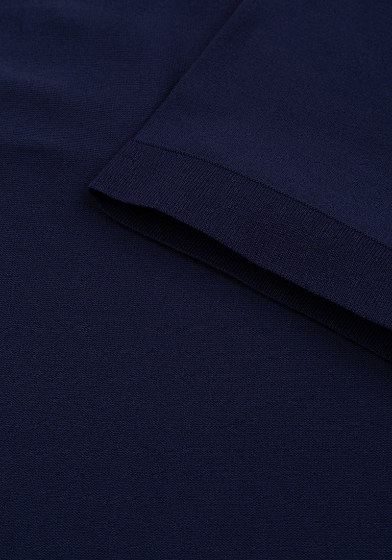 Slate Navy Polyamide Knitted Polo Shirt