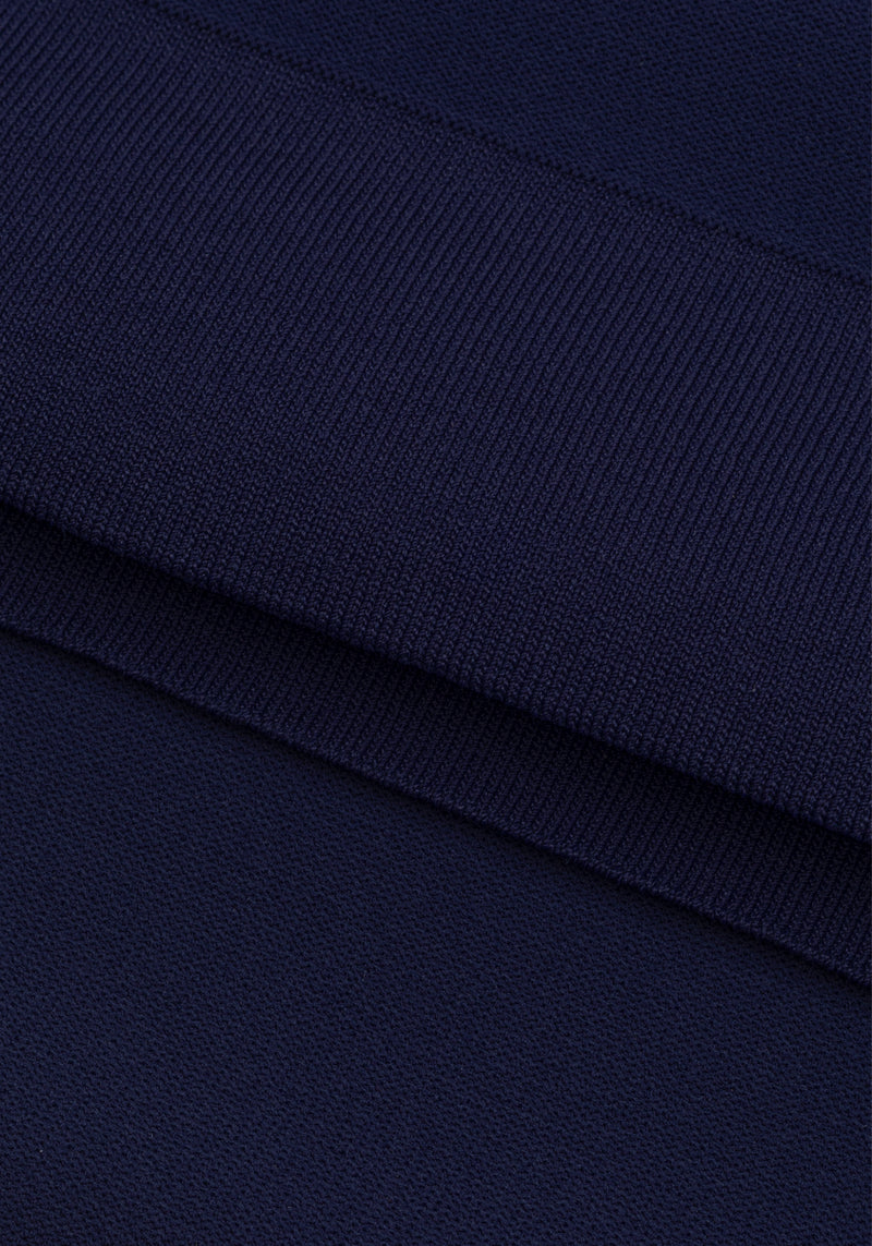 Slate Navy Polyamide Knitted Polo Shirt