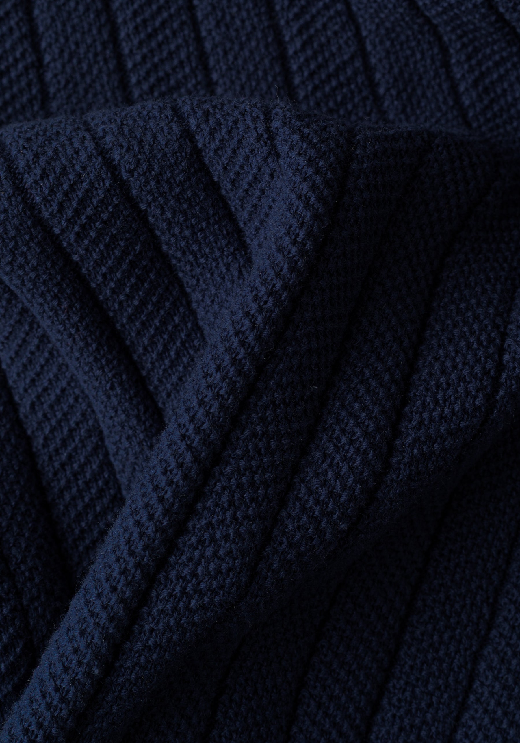 Midnight Blue Knitted Polo Shirt