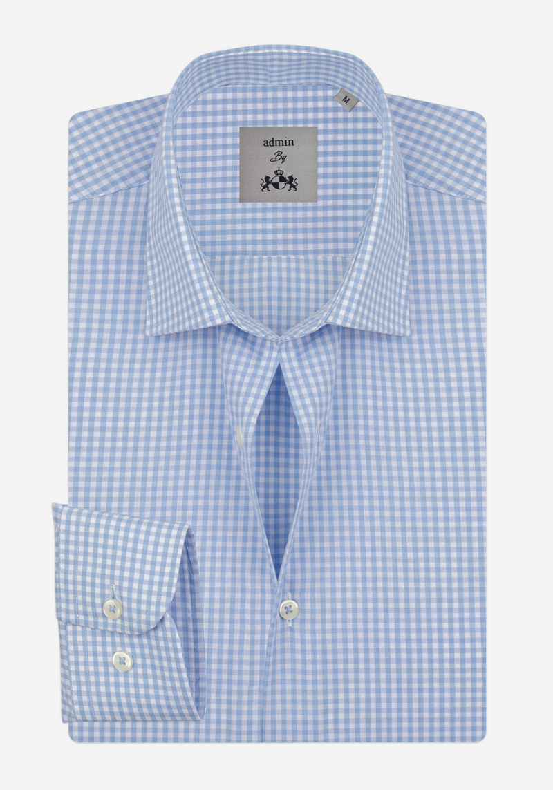 Horizon Blue Checked Poplin Shirt
