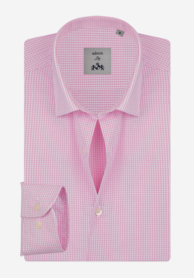Blossom Pink Checked Poplin Shirt