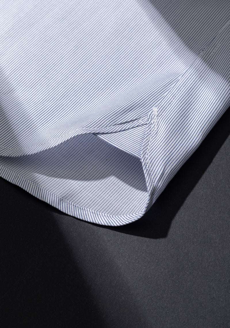 White with Light Blue Stripe Shirt