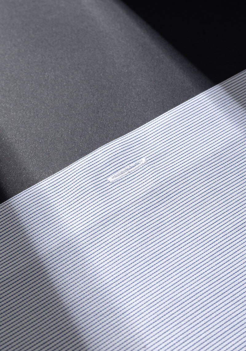 White with Light Blue Stripe Shirt