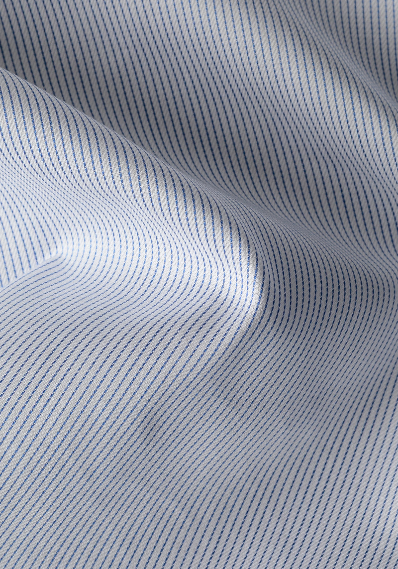 White with Light Blue Stripe Shirt