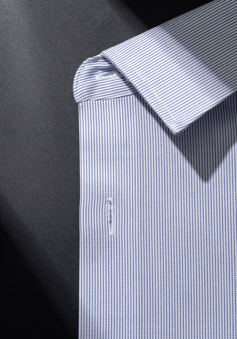 White with Light Blue Stripe Shirt