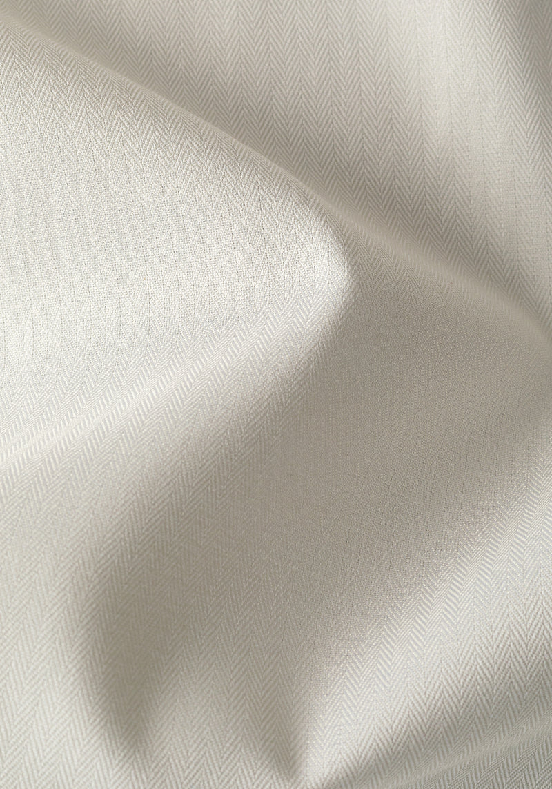 Pearl White Stripe Herringbone Shirt