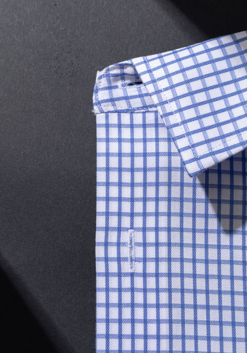 Royal Blue Checked Signature Twill Shirt