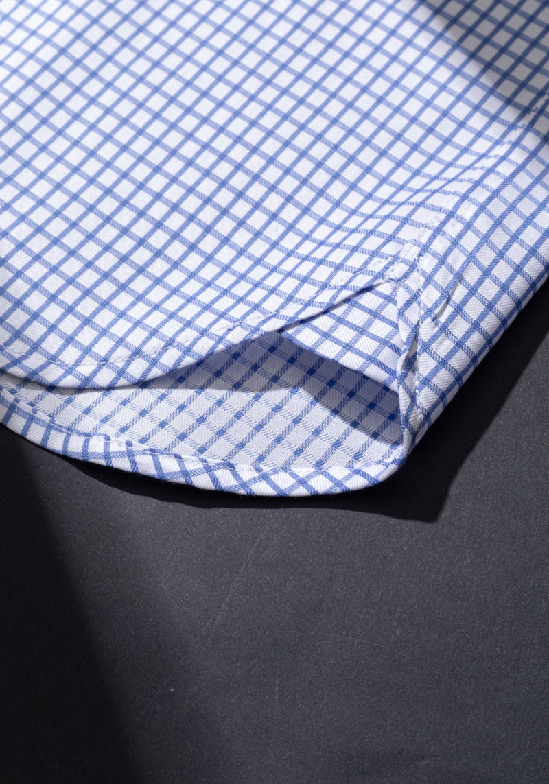Royal Blue Checked Signature Twill Shirt