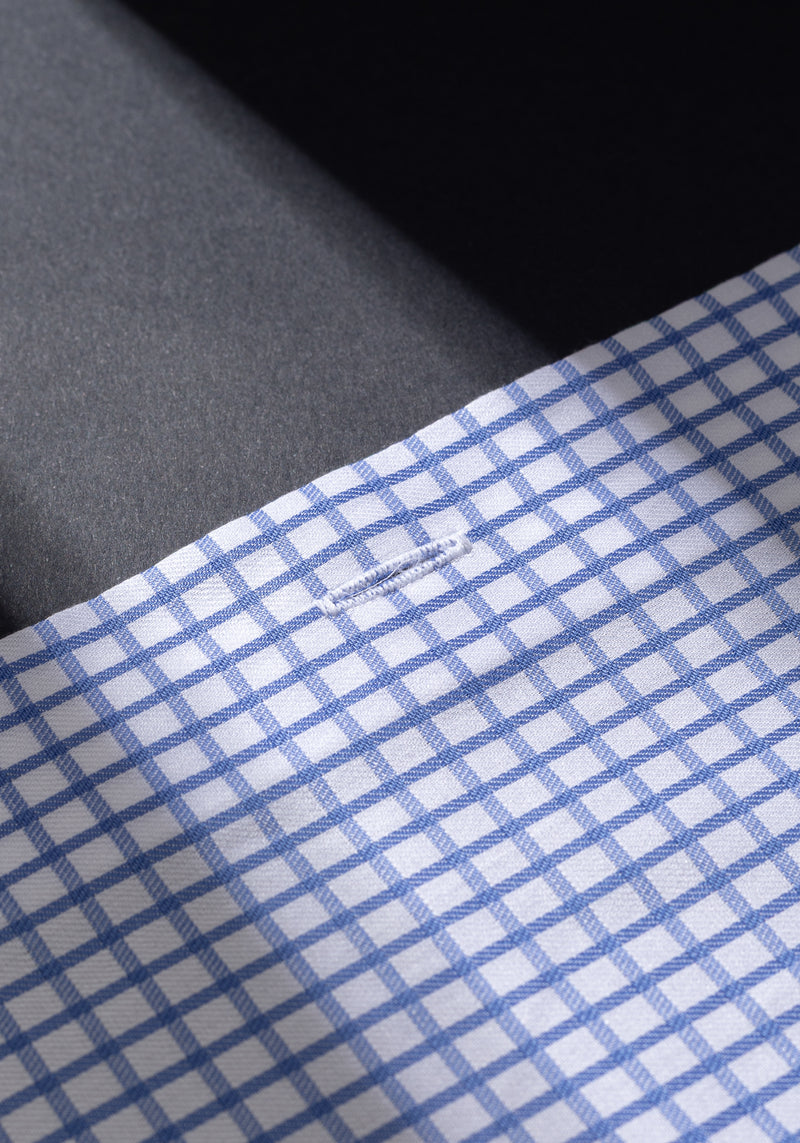Royal Blue Checked Signature Twill Shirt