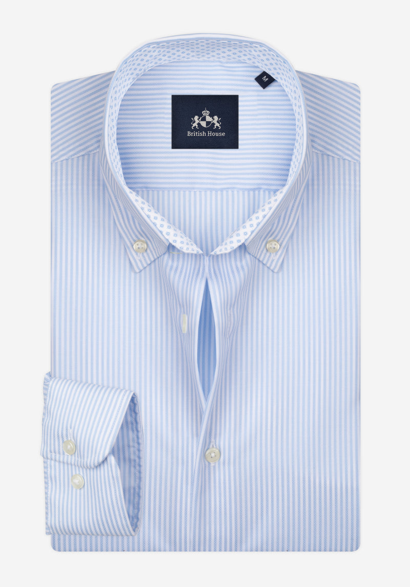 Nordic Blue Stripe Poplin Shirt