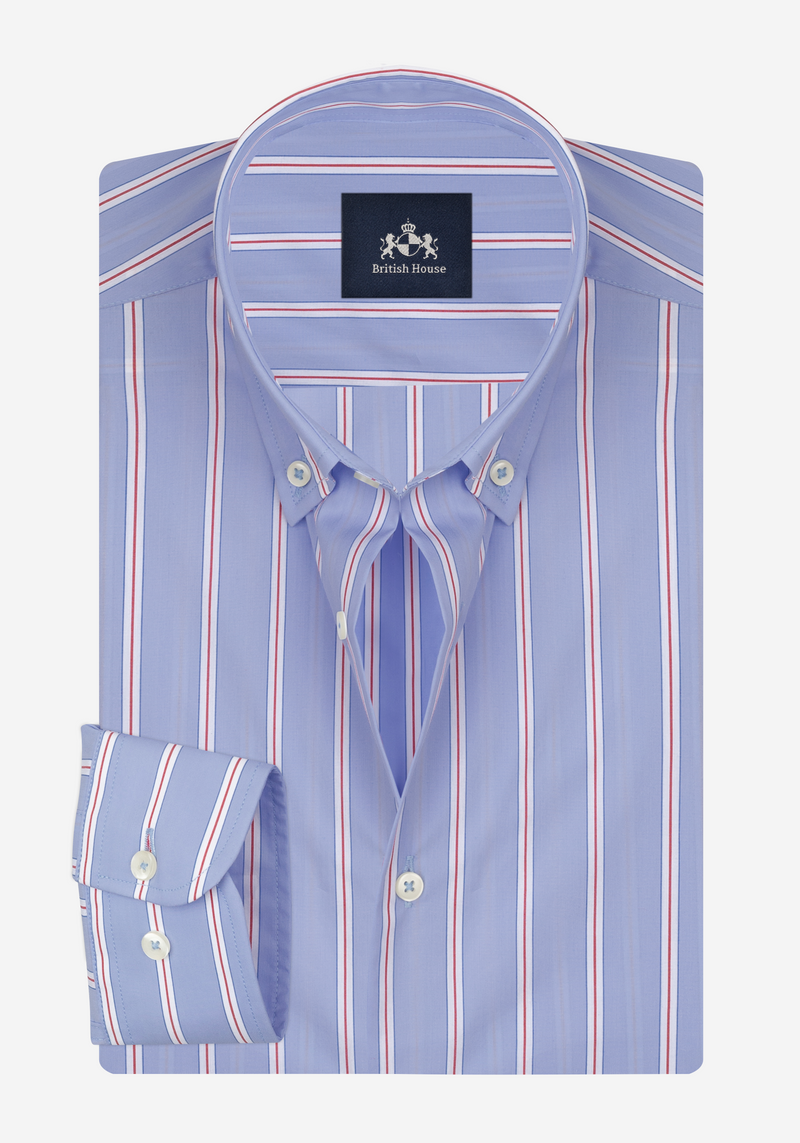 Ivy Blue Stripe Poplin Shirt