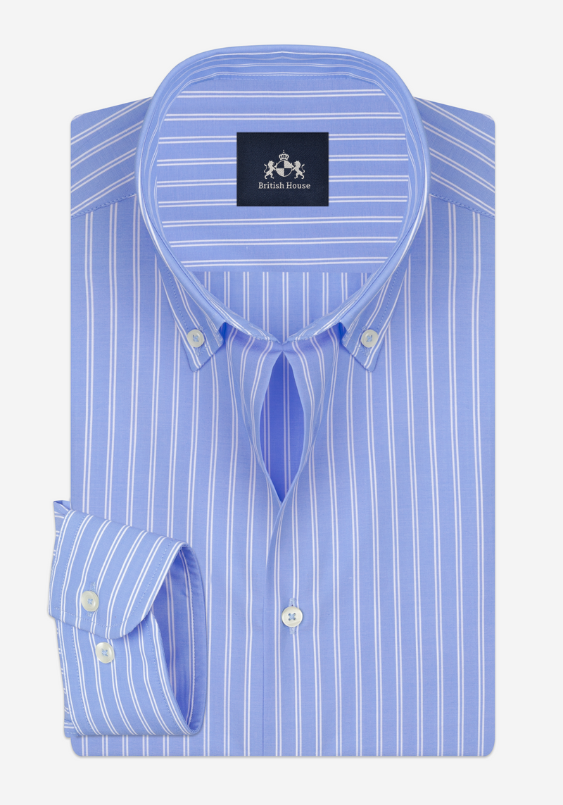 Pacific Blue Stripe Poplin Shirt