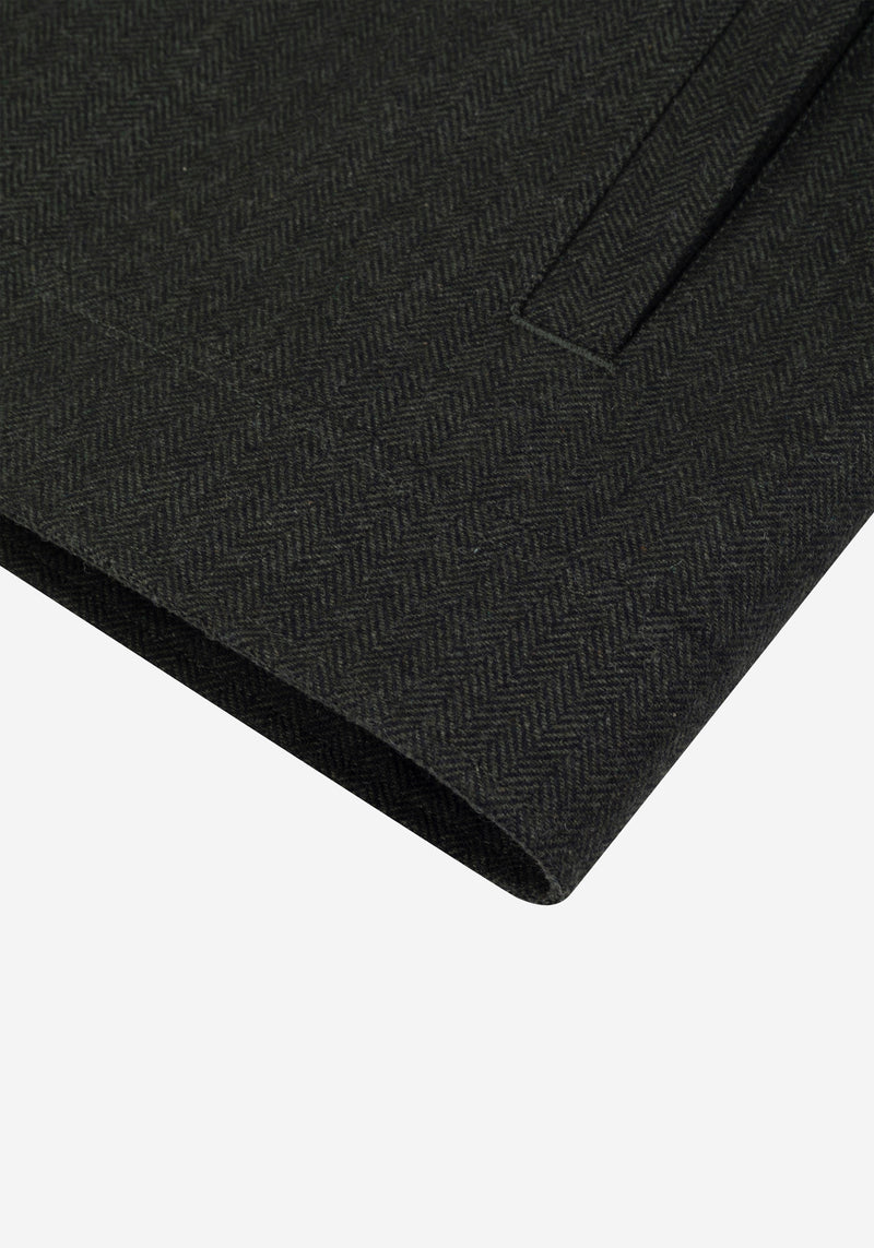 Canyon Olive Wool-Blend Bomber Jacket