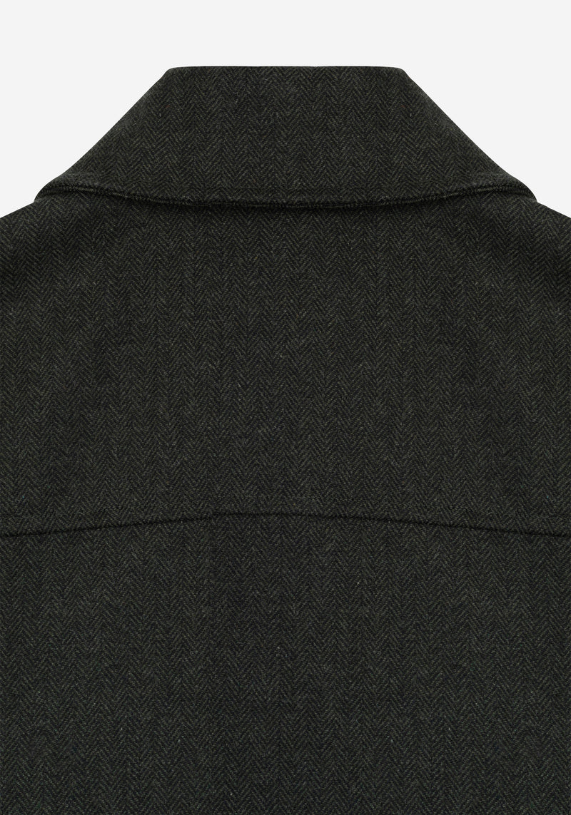 Canyon Olive Wool-Blend Bomber Jacket
