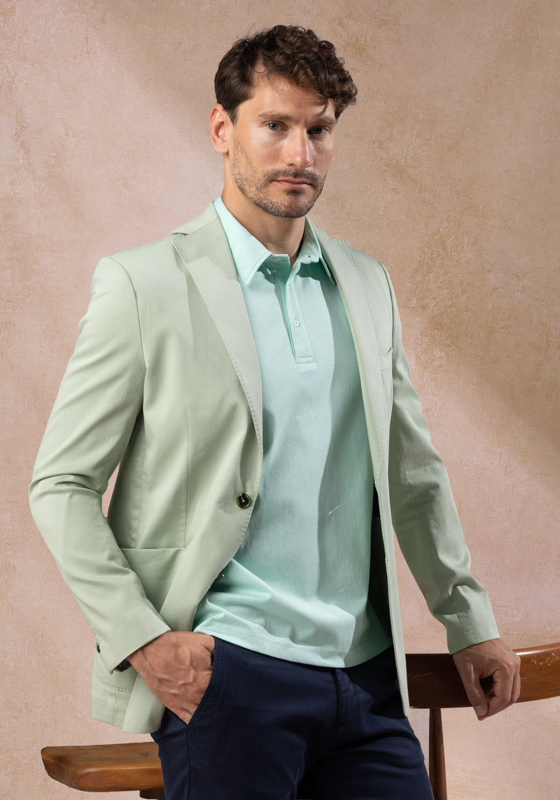 Neo Mint Cotton Polo Shirt