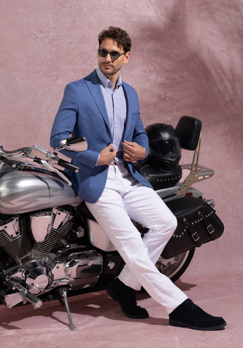 Côte Blue Pure Linen Blazer