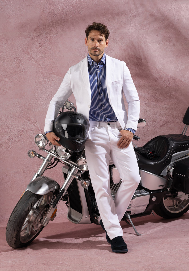 Shell White Pure Linen Blazer