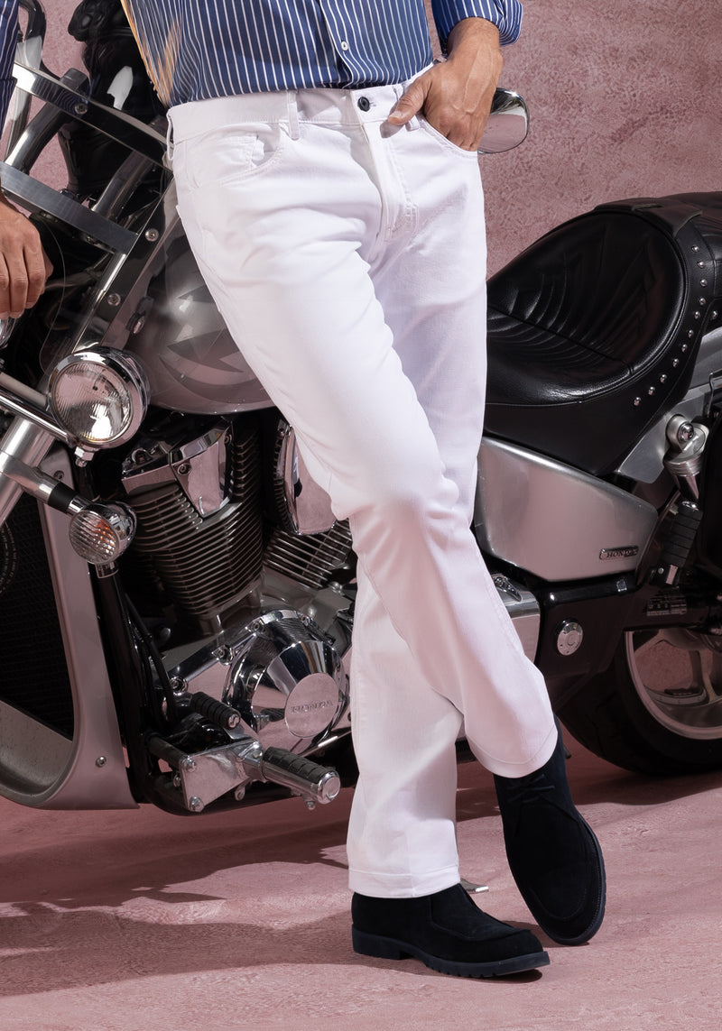 Marble White Cotton Tencel Gabardine