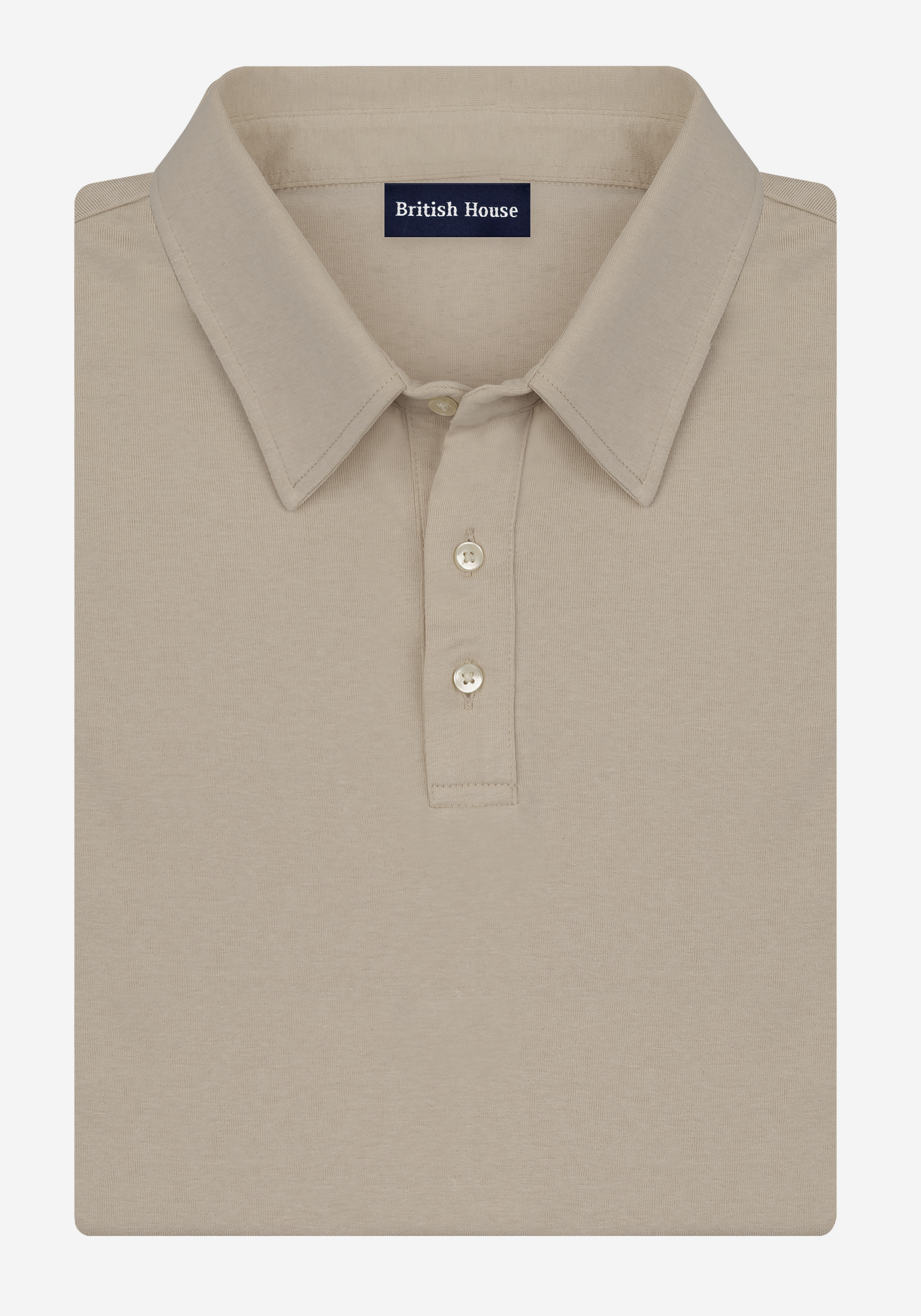 Barley Beige Cotton Polo Shirt