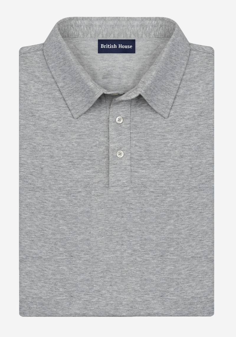 Cloud Grey Cotton Polo Shirt