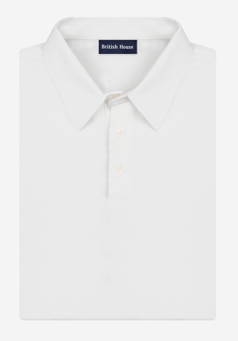 Optic White Cotton Polo Shirt