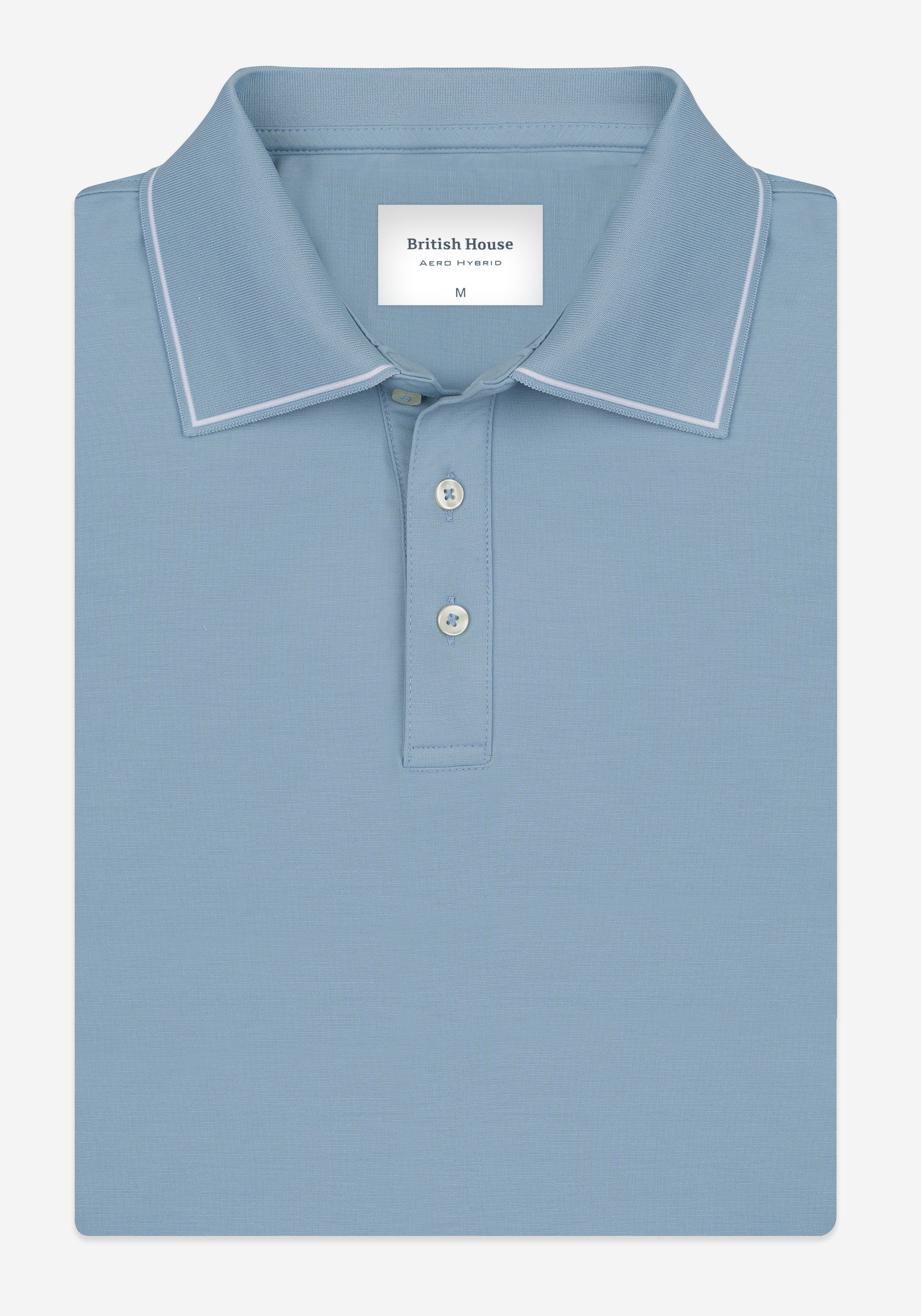 Ice Blue Aero-Hybrid Polo Shirt