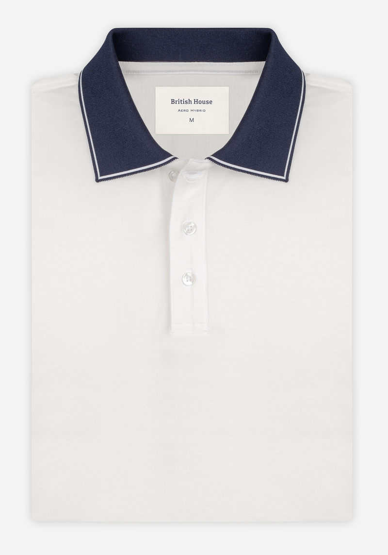 Cloud White Aero-Hybrid Polo Shirt