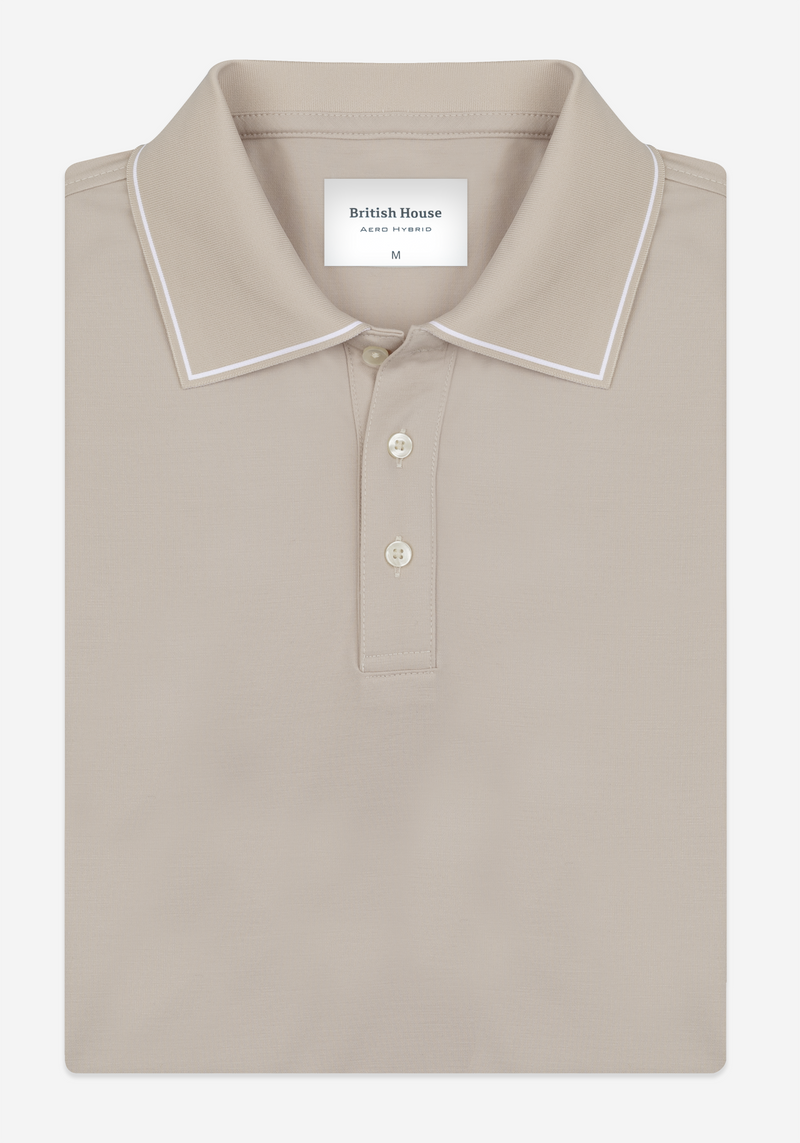 Barley Beige Aero-Hybrid Polo Shirt
