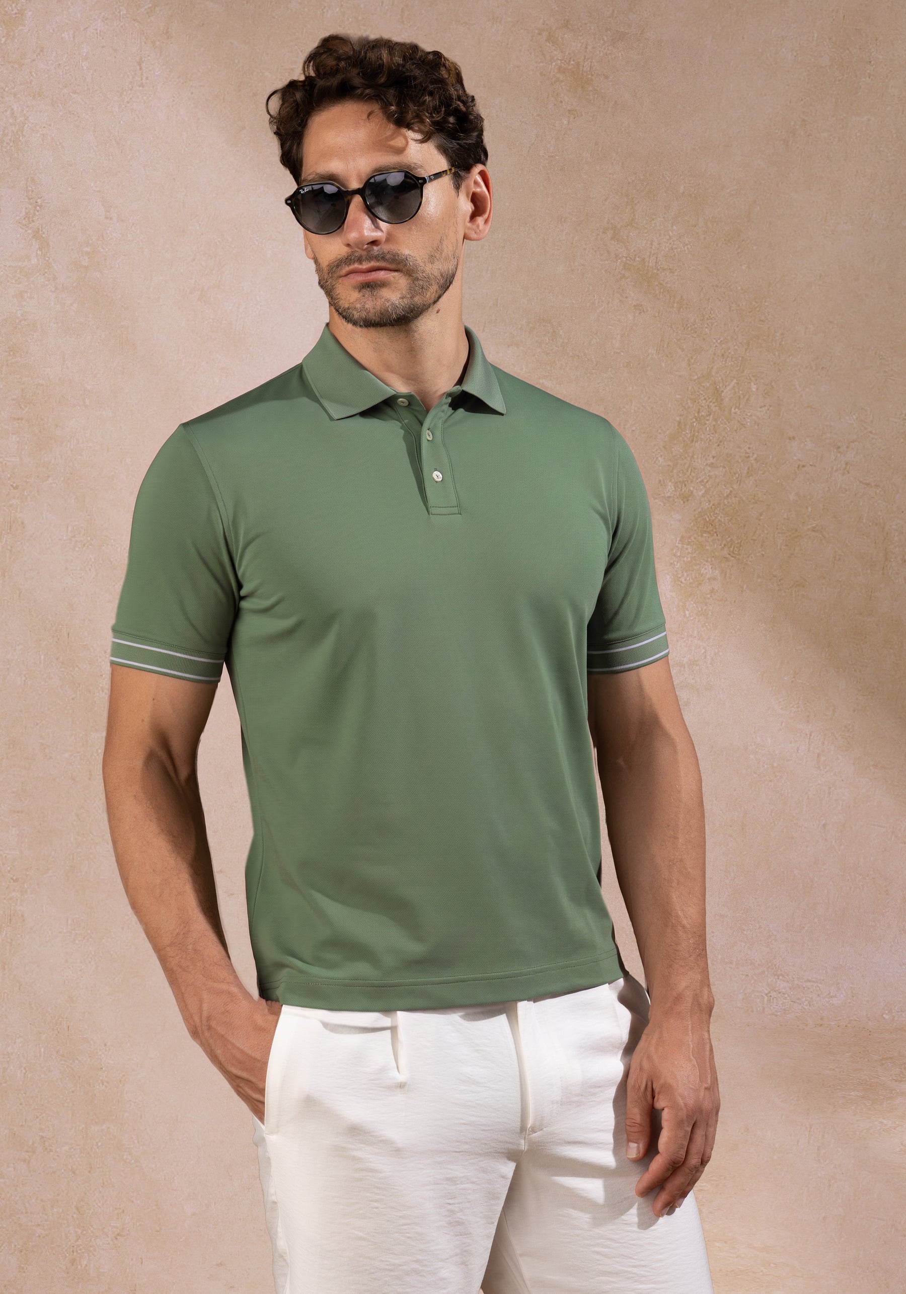 BayLeaf Green Aero-Hybrid Polo Shirt
