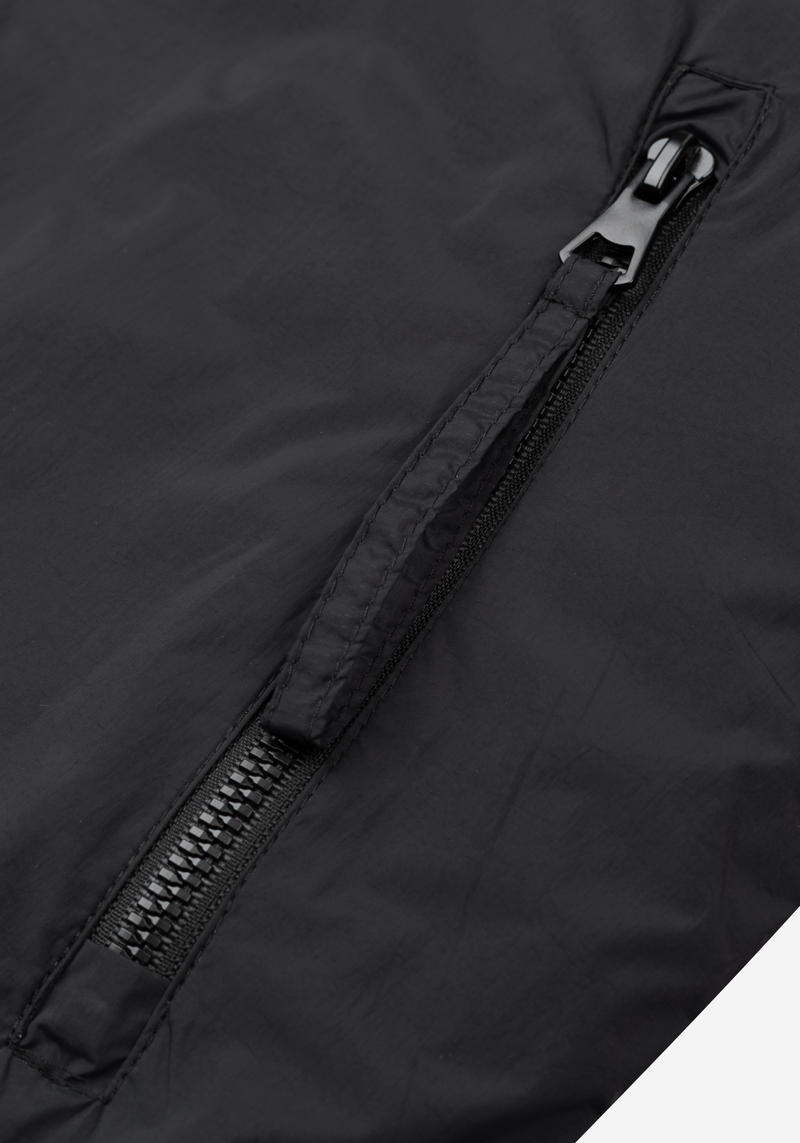 Mystic Black Aero-Hybrid Bomber Jacket