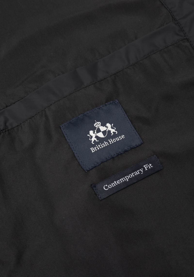 Mystic Black Aero-Hybrid Bomber Jacket