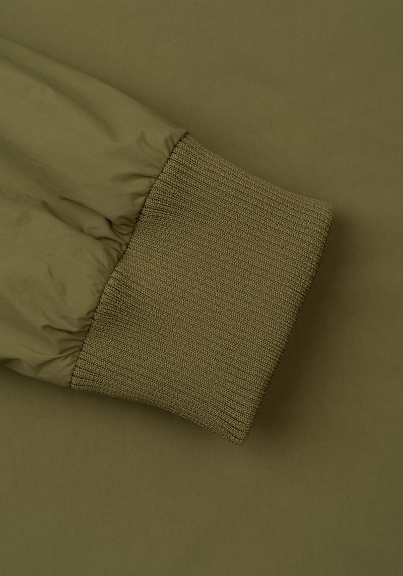 Deep Olive Aero-Hybrid Bomber Jacket