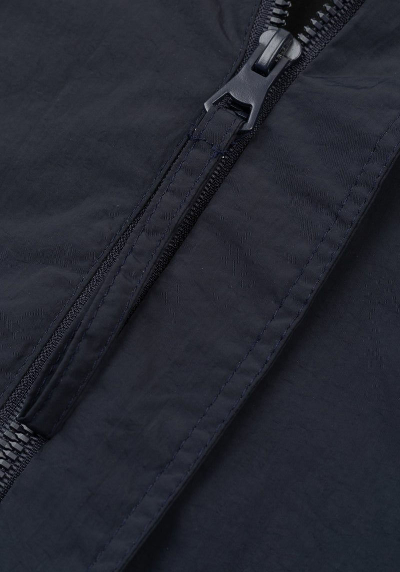 Dusty Navy Aero-Hybrid Bomber Jacket