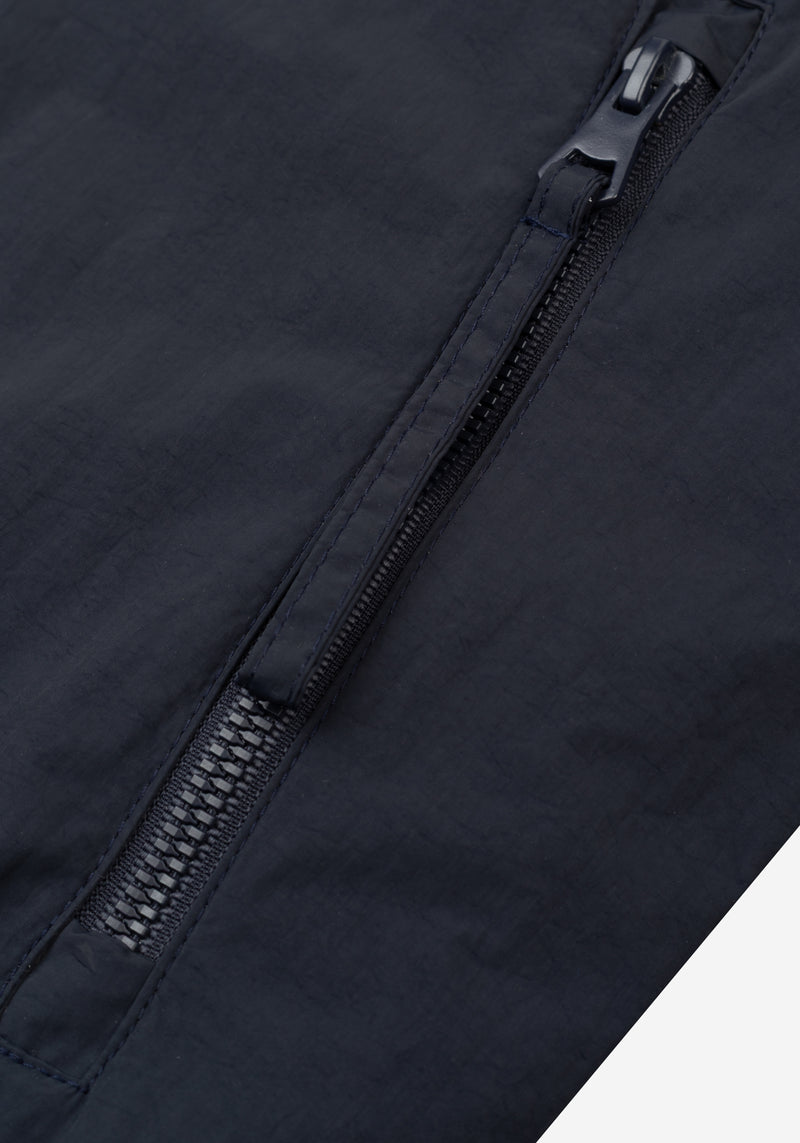 Dusty Navy Aero-Hybrid Bomber Jacket